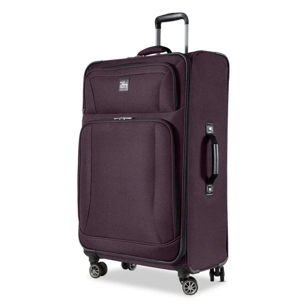 Skyway Epic Large Check-in Spinner Softside purple Suitcase luggage